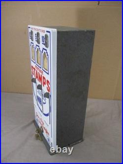 Vintage 1950's Shipman Enamel 3 Slot Stamp Vendor 10¢ 5¢ Vending Machine WORKS
