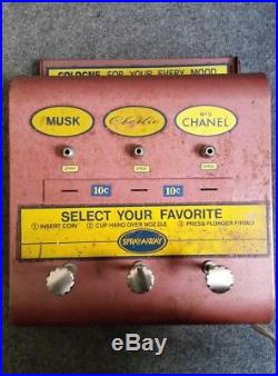Vintage 1950's Spray-A-Way Cologne 10cent Coin-Op Vending machine