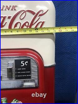 Vintage 1950's Vendo 44 Coca Cola Refrigerator Machine 5 Cents