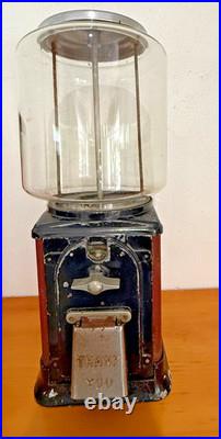 Vintage 1950s/1960s Commercial Penny Gum Candy Vending Machine Authentic withKey