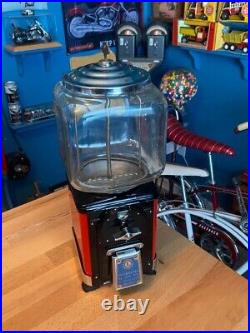 Vintage 1950s 1c VICTOR TOPPER Gumball Machine Glass Globe Original Condition