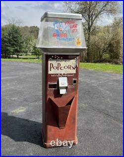 Vintage 1950s Cebco Gold Medal Automatic Popcorn Vending Machine Coin Operated