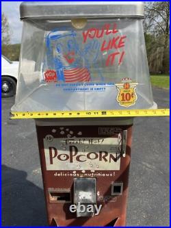 Vintage 1950s Cebco Gold Medal Automatic Popcorn Vending Machine Coin Operated