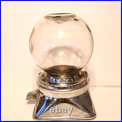 Vintage 1950s HART GUM Co FORD GLASS COUNTER TOP Penny 1 Cent GUMBALL MACHINE