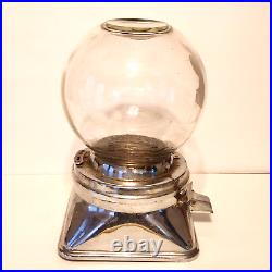 Vintage 1950s HART GUM Co FORD GLASS COUNTER TOP Penny 1 Cent GUMBALL MACHINE