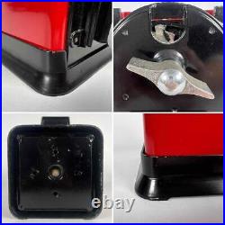Vintage 1950s Red Black Victor 1 Cent Penny Gumball Candy Vending Machine + Key