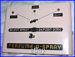 Vintage 1950s Restored RARE Perfume-A-Spray Coin Operated Vending Machine & Keys