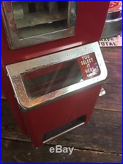 Vintage 1950s U SELECT-IT 5 Cent Wall Mount Candy Coin-Op Vending Machine