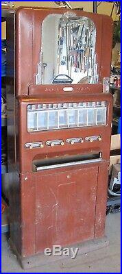 Vintage 1951 Stoner 8 Pull Deco Style 5&10 Cent Candy Vending Machine