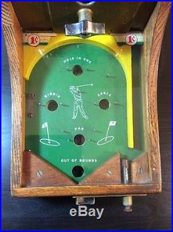 Vintage 1952 Leaf Brand Golf Penny Gum Ball Pin Ball Machine