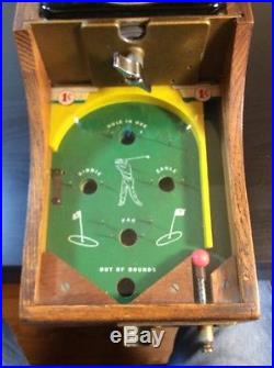 Vintage 1952 Leaf Brand Golf Penny Gum Ball Pin Ball Machine