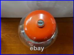 Vintage 1960'S Authentic Aluminum Red Gumball Machine Threaded Works Made in USA