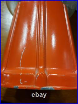 Vintage 1960'S Authentic Aluminum Red Gumball Machine Threaded Works Made in USA