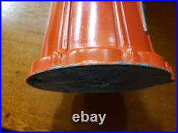 Vintage 1960'S Authentic Aluminum Red Gumball Machine Threaded Works Made in USA
