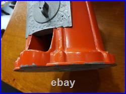 Vintage 1960'S Authentic Aluminum Red Gumball Machine Threaded Works Made in USA