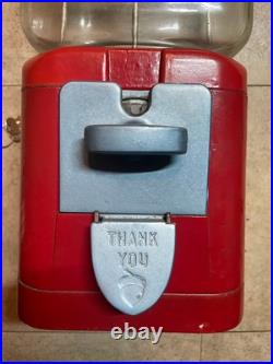Vintage 1960's Bell National Oak Acorn 1 CENT Gumball Vending Machine With Keys