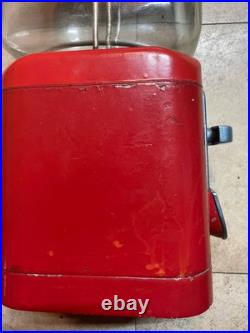 Vintage 1960's Bell National Oak Acorn 1 CENT Gumball Vending Machine With Keys