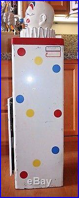 Vintage 1960's King Koin Harby Komet Clown Head Coin Operated Vending Machine