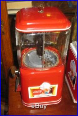 Vintage 1960's Style Coca-Cola Spriteboy Theme Oak Acorn Gumball /Peanut Machine
