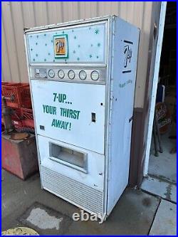 Vintage 1960's VENDORLATOR Seven Up 7up Your Thirst Away! Pop Soda Machine OLD