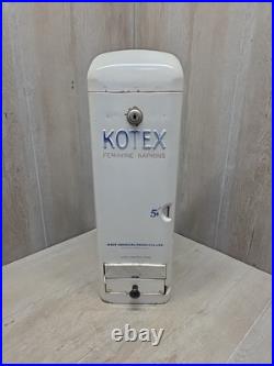 Vintage 1961 Kotex Vending Machine 5¢ Feminine Napkin Dispenser Metal Sign