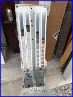 Vintage 1970's Era 2 Row Condom Dispenser Machine 32.5 White Front Advertising