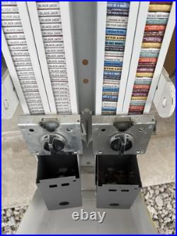 Vintage 1970's Era 2 Row Condom Dispenser Machine 32.5 White Front Advertising