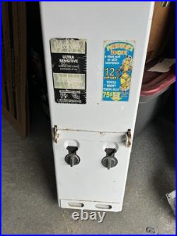 Vintage 1970's Era 2 Row Condom Dispenser Machine 32.5 White Front Advertising
