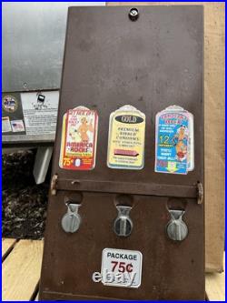 Vintage 1970's Era 3 Row Condom Dispenser Machine 32.5