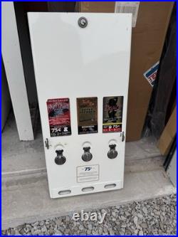 Vintage 1970's Era 3 Row Condom Dispenser Machine 32.5 Vintage 1970's Era 3 Row Condom Dispenser Machine 32.5