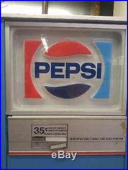 Vintage 1970's Pop Soda Machine Vendorlator Vendo Pepsi Coke Beer 10 Selection