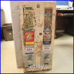 Vintage 1970s 2 Row Condom Dispenser Machine Novelty Vending Advertising 28-3/8