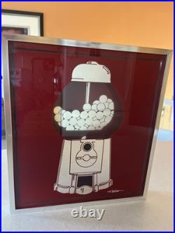 Vintage 1974 Gumball Machine Picture Signed By Artist Very Rare Vintage 1974 Gumball Machine Picture Signed By Artist Very Rare