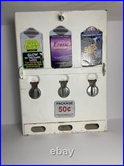 Vintage 1980's Condom Vending Machine Novelty Item Original With Key