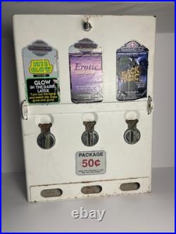 Vintage 1980's Condom Vending Machine Novelty Item Original With Key