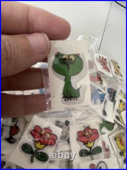 Vintage 1980s 3D Googly Eyed Puffy Stickers Vending Machine Lot Of 130