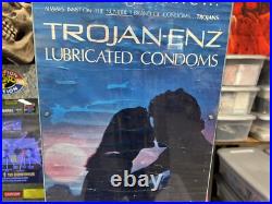 Vintage 1980s Trojan ENZ Condom Vending Machine Old Rusty Weathered READ