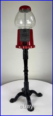 Vintage 1985 Carousel Gumball Machine On Stand Works Very Nice 38