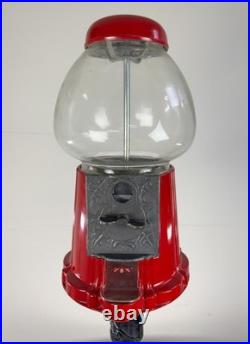 Vintage 1985 Carousel Gumball Machine On Stand Works Very Nice 38