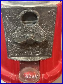 Vintage 1985 Carousel Gumball Machine On Stand Works Very Nice 38 Tall