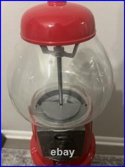 Vintage 1985 Carousel Gumball Machine On Stand Works Very Nice Clean 38 Tall