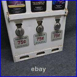 Vintage 1990s Era 3 Row Condom Novelty Dispenser Machine 31 White Advertising