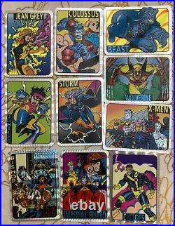 Vintage 1990s Marvel MMasterpieces Vending Machine Foil Prism Stickers Lot of 10