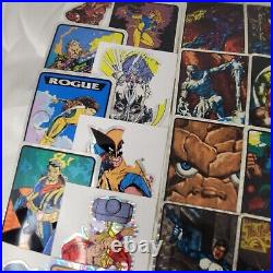 Vintage 1992 MARVEL MASTERPIECES VENDING MACHINE FOIL PRISM STICKERS LOT OF 30