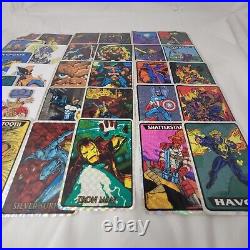 Vintage 1992 MARVEL MASTERPIECES VENDING MACHINE FOIL PRISM STICKERS LOT OF 30