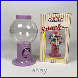 Vintage 1995 Carousel Snack Dispenser Purple Gumball Candy Machine Plastic Rare
