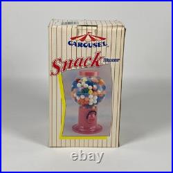 Vintage 1995 Carousel Snack Dispenser Purple Gumball Candy Machine Plastic Rare