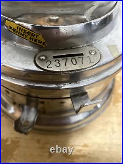 Vintage 1 CENT GUMBALL MACHINE with Glass Globe Unbranded Works