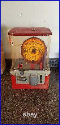 Vintage 1 Cent Coast Space Rocket Satellite Gumball Vending Machine Game