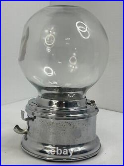 Vintage 1 Cent Ford Gumball Machine with Glass Globe Ford Gum and Machine Co